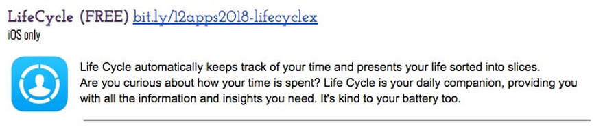 LifeCycle app explanation